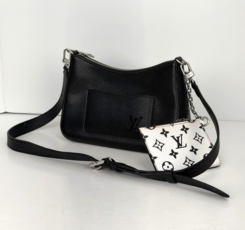 Louis Vuitton Marelle Bag in Black Epi Leather with Coin Monogram Pouch NFC C-3
